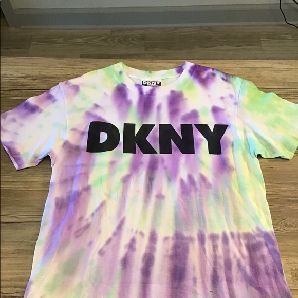 Vintage Tye-Dye DKNY Logo Tshirt - Picture 3 of 9